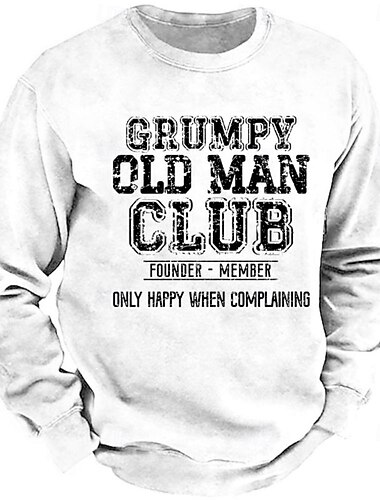  Lustiger Herren Grumpy Old Man Club Pullover - Gründungsmitglied nur glücklich beim Beschweren Langarm Oberteil