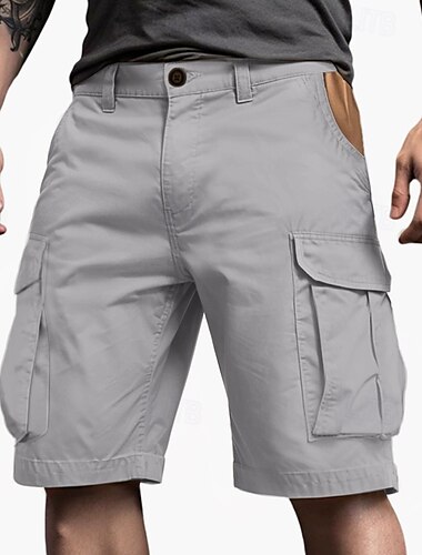  Herre Cargoshorts Shorts Knapper Multi lomme عادي Anvendelig Kort utendørs Daglig Camping & Vandring Mote Klassisk Militærgrønn Grønn