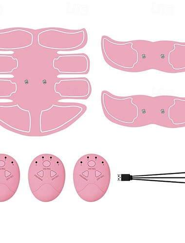  Stimulator Bauchmuskeltoner Bauchmuskeltrainer 6 Modi 9 Intensitätsstufen Körperfitnessformung Massagepflaster