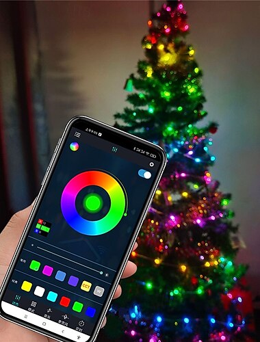  Guirlande lumineuse LED élégante pour réception de mariage, 5 m, 10 m, USB, couleur de rêve, télécommande, application, pour décoration de salle, mariage, arbre de Noël