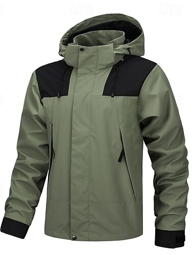  Herren Damen Wanderjacke Winter Draussen Wasserdicht Windundurchlässig Reißverschluß vorne Leichte Jacke Voller Reißverschluss Camping / Wandern / Höhlenforschung Schwarz Elfenbein Grün Khaki Grau