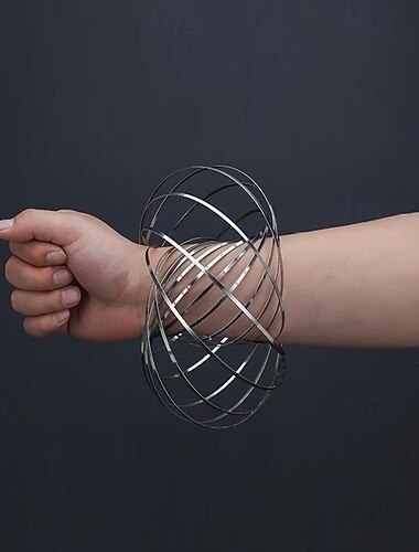  Mystisches Flow-Ring-Armspielzeug – kinetisches 3D-Federarmband mit magischem Ring, anschmiegsamem Design und farbenfrohem Aussehen – perfektes Geschenk für Weihnachten, Halloween, Erntedankfest und