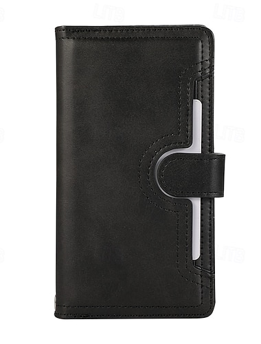  teléfono Funda Para iPhone 16 15 14 Pro Max Plus iPhone 13 12 11 Pro Max Mini Funda Trasera con Soporte con correa de muñeca Ranura para tarjetas Retro TPU Cuero de PU