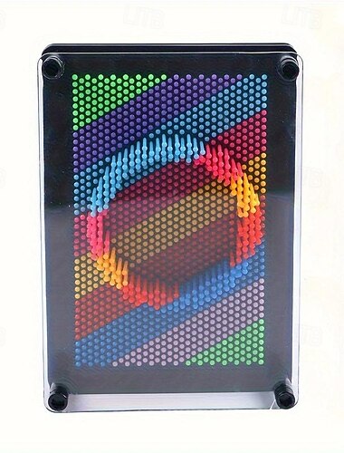  Regenbogen-3D-Pin-Art-Board-Spielzeug – sensorische Handabdruck-Skulptur für Kinder und Erwachsene – Dekompressions- und Kreativitäts-Kunst-Sensorik-Spielzeug – perfekt für Partys, Geburtstage und