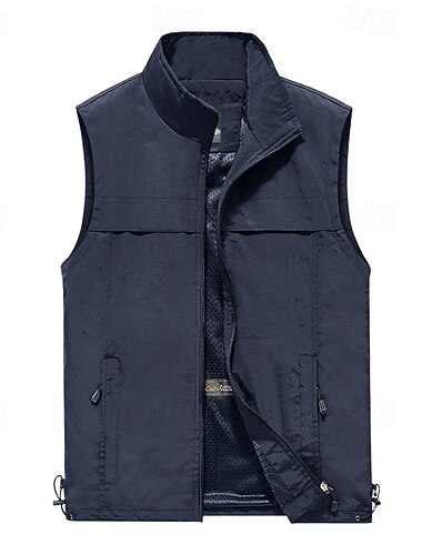  בגדי ריקוד גברים וסט Gilet ז'קט טקטי אפוד דייגים יום יומי\קז'ואל בגדי ספורט ומנוחה סתיו חורף סקסית פוליאסטר צבע אחיד / רגיל רוכסן צווארון עומד(סיני) מונח בצורה רפויה שחור אודם חאקי ירוק צבאי אֵפוֹד