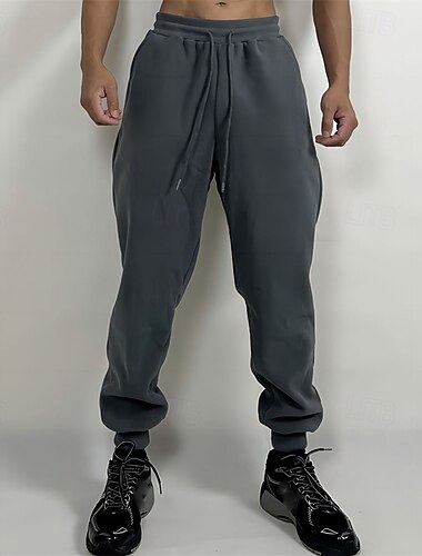  Herren Sporthose Trainingshose Track Pants Tasche Elastischer Bund Hosen / Regenhose Outdoor Sport & Natur Sportlich Herbst Vlies warm Weich Marathon Laufen Trainieren Reguläre Passform