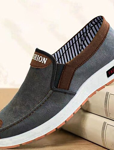  Freizeit-Schlupfschuhe für Herren – atmungsaktive Canvas-Loafer mit rutschfester Sohle für das tägliche Gehen und Reisen