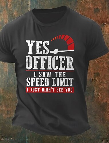  Hombre Letras estampadas Gracioso Camiseta Camiseta superior 100% Algodón Manga Corta Gráfico Camisa Negro Gris Oscuro Verde Ejército Camiseta cómoda Calle Deporte Ropa de diseñador de moda