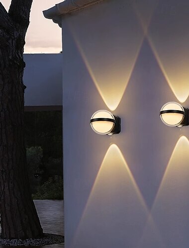 Wandlampen moderne Innenhof Veranda Wandleuchten Außenwandlampe minimalistischen Balkon Garten Rasen Weg Wandleuchte 110-240v