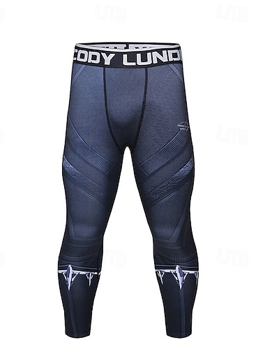  Voor heren Strakke hardloopbroek Compressiebroek Lapwerk Basislaag Buiten Sport & Outdoor Sportief Herfst Sneldrogend Zacht Compressie Zweetafvoerend Krachtflex marathonloop Hardlopen Training Mager