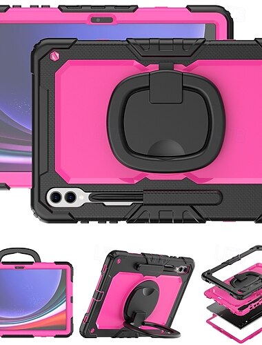  Tableta Carcasa Funda Para Samsung Galaxy Tab S9 Plus 12.4" S9 Ultra 14.6" S8 Ultra 14.6'' Portátil Mango Portalápiz Diseño Geométrico ordenador personal