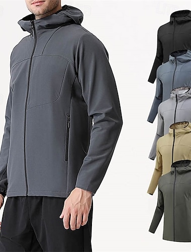  Hombre Camiseta Running Manga Larga Camiseta Casual Ropa Deportiva Otoño Mantiene abrigado Resistente al Viento Transpirable Entrenamiento de gimnasio Corriendo Paseo Ropa de deporte Ropa de Deporte