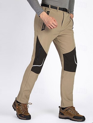  Ανδρικά Παντελόνια με τσέπες Παντελόνι Fleece Pantaloni Foiță Subțire Παντελόνι μάχης Παντελόνι χιονιού Τσέπη Ελαστική μέση Αντανακλαστική Λωρίδα Σκέτο Αδιάβροχη Φοριέται Πλήρες μήκος
