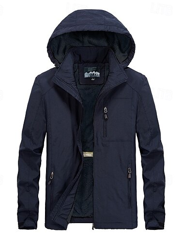  Herren Hoodie Jacke Fleecejacke für Wanderer Winter Draussen warm Fleece-Futter Wasserdicht Windundurchlässig Vliesjacken Voller Reißverschluss Klettern Camping / Wandern / Höhlenforschung Reisen