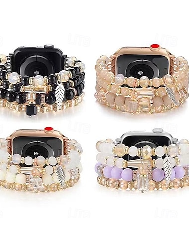  Bracelet Sport Compatible avec Bracelet Apple Watch 38mm 40mm 41mm 42mm 44mm 45mm 49mm Perlé Ajustable Respirable Perles Bracelet de remplacement pour iwatch Ultra 2 Series 9 8 7 SE 6 5 4 3 2 1