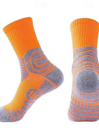  Calcetines Deportivos Calcetines para correr 1 Par Bloque de Color Hombre Calcetines A prueba de resbalones Transpirable Reductor del Sudor Cómodo Entrenamiento de gimnasio Baloncesto Fútbal