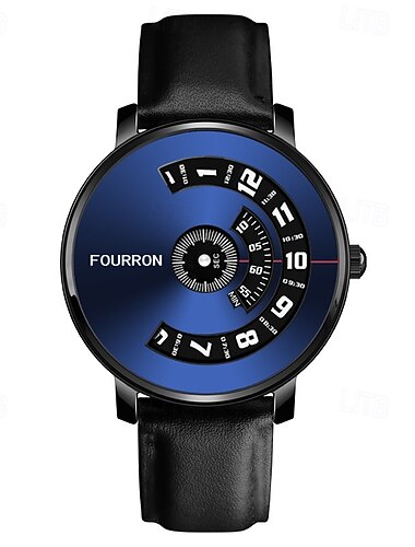  Orologio Quartz da Uomo Minimalista Sportivo Casual da Business Impermeabile Decorazione Orologio in Acciaio Inossidabile in Pelle