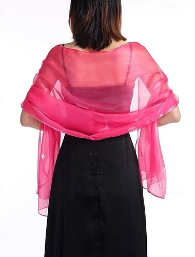  Muttertags-Wickeltücher aus elegantem Voile&amp;durchsichtige ärmellose Organza-Hochzeitstücher mit Illusionsärmeln und Rüschen für die Sommerparty