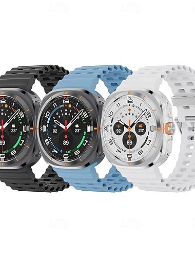  4 Packung Uhrenarmband für Samsung Ultra ansehen Silikon Ersatz Gurt Verstellbar Ocean Armband Armband