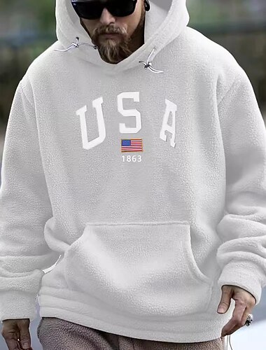  Men's Hoodie Black White Navy Blue Purple Orange Hooded Plain Drawstring Embroidery Front Pocket Sports & Outdoor Daily Holiday Streetwear Casual Spring &  Fall Clothing Apparel Hoodies Sweatshirts