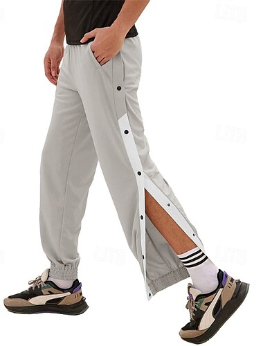  Herre Joggebukser Tear Away Pants Atletisk bukser Basketballbukser Lomme Elastisk midje Bukser utendørs Sport & Utendørs Atletisk Høst Hurtigtørkende Lettvekt Myk Maraton Løp Trene Skreddersydd Sports