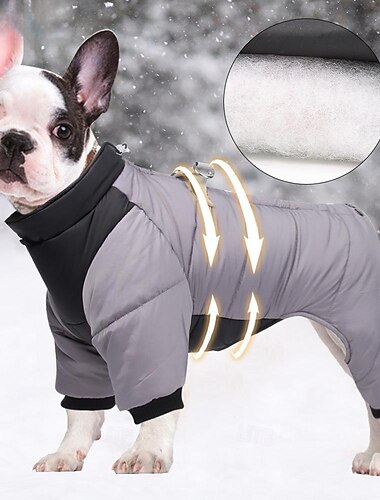  Hund Mäntel Jacke Steppjacke Winter mit Geschirr Winter Reflektierend Winddicht Warm Wasserfest Outdoor Klein Mittelgroß