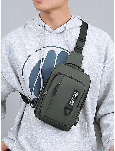 borsa a tracolla impermeabile da uomo con porta di ricarica USB – borsa a tracolla da viaggio per esterni con multi-tasche   borsa a tracolla impermeabile da uomo con porta di ricarica USB – borsa a tracolla da viaggio per esterni con multi-tasche