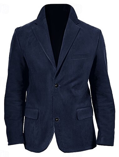  Herren Blazer aus Wildlederimitat Jacke aus Wildlederimitat Geschäft Cocktailparty Hochzeitsfeier Modisch Brautkleider schlicht Herbst Winter Polyester Kunst-Veloursleder Glatt Taste Tasche