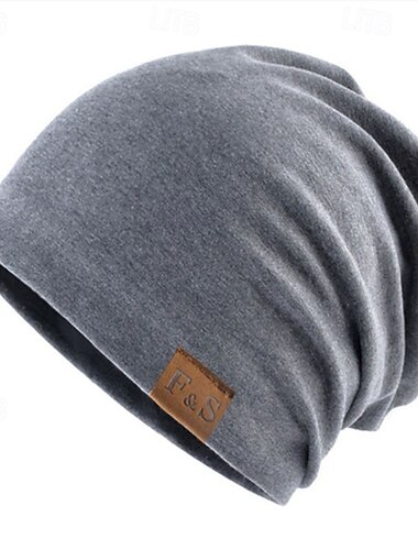  Hombre Unisexo Sombrero de Beanie Sombreros de invierno Gorros 骷髅头毛线帽 Sombrero tejido Negro Gris Ligero Poliéster De Punto Acogedor Ropa Cotidiana Noche Color sólido/liso Templado