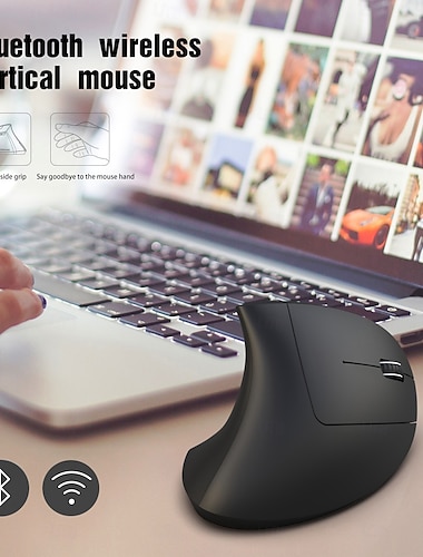  souris verticale pour droitier, dpi réglable, souris verticale sans fil 2,4 g, souris optique ergonomique de 5e génération pour la fatigue du poignet et de la main