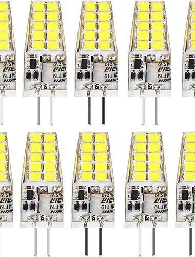  10 יחידות נורות לד g4, ללא הבהוב דו-פין מסוג jc 12v - 20w הלוגן שווה ערך עבור נברשת, נוף, תאורת מיקרוגל