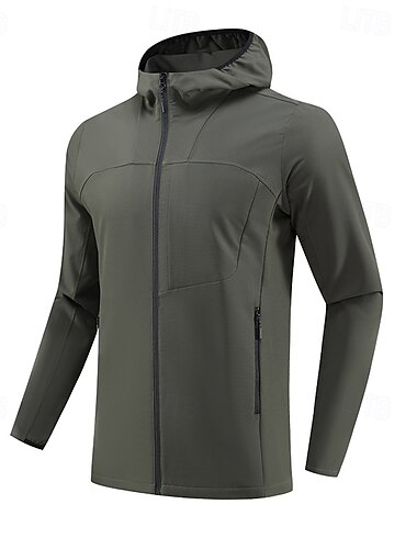  Herren Laufshirt Sport Top Langarm T-Shirt Casual Athlässigkeit Herbst warm Windundurchlässig Atmungsaktiv Fitnesstraining Laufen Gehen Sportbekleidung Sportkleidung Einfarbig Schwarz Grün Khaki