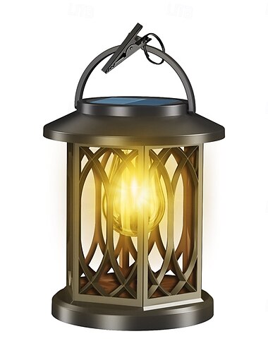  Solar Palace Lantern, Retro Outdoor Hanging Light, Solar Outdoor Garden Courtyard Landscape Lamp for Garden & Courtyard Decoration