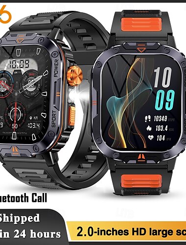  696 NX20 Reloj inteligente 2 pulgada Pulsera inteligente Bluetooth Podómetro Recordatorio de Llamadas Seguimiento del Sueño Compatible con Android iOS Hombre Llamadas con Manos Libres Recordatorio de