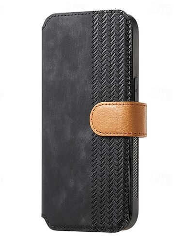  Handy Hülle Handyhüllen Für iPhone 16 15 14 Pro Max Plus 13 12 11 Pro Max Mini Rückseite Mit Ständer Kartenfach Stoßfest Retro TPU PU-Leder