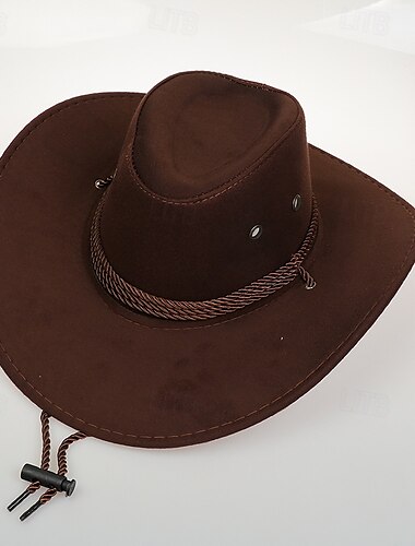  Pánské Sluneční klobouk Kovbojský klobouk Klobouk Fedora Trilby Černá Rubínově červená Polyester Retro styl Módní 18. století stát Texas Denní Tématický večírek Plná / Jednobarevná Proti sluci cosplay