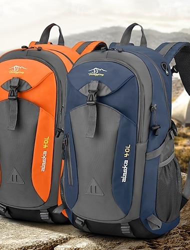 40 L Mochilas de Senderismo Mochila Cremallera Multi bolsillo - Resistente a la lluvia Diseño Anatómico Listo para vestir Duradero Al aire libre Senderismo Cámping Militar Nailon Negro Verde Ejército