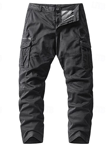  Men's Cargo Pants Trousers Buttons Multi Pocket Plain Quick Dry Moisture Wicking Full Length Outdoor Daily Camping & Hiking Fashion Classic Black Army Green