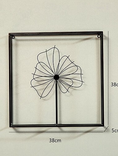  zwart metalen wanddecoratie kunst abstract natuur bloemenlijn wandsculptuur modern noords minimalistisch metalen hangende wanddecoratie 1st