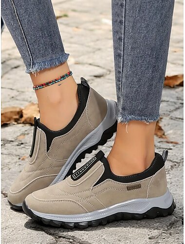  γυναικεία slip-on αθλητικά παπούτσια πεζοπορίας εξωτερικού χώρου – άνετα αναπνεύσιμα αντιολισθητικά παπούτσια για περπάτημα και ταξίδια