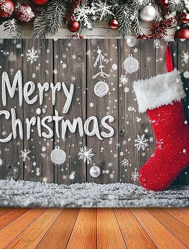  juledekorasjoner hengende billedvev julebakgrunn veggkunst stor billedvev veggmaleri dekor fotografi bakteppe teppe gardin hjem soverom stue dekorasjon