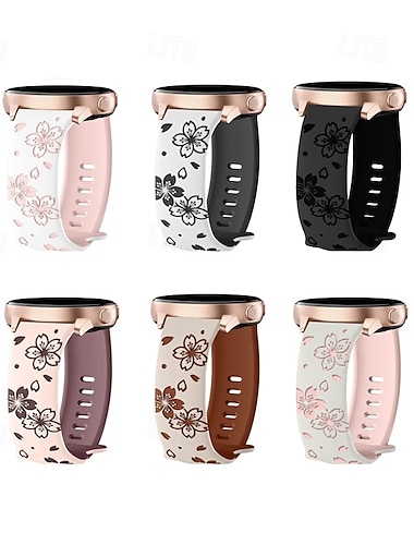  時計バンド のために Samsung Galaxy Watch 7/6/5/4 40/44mm, Galaxy Watch 5 Pro 45mm, Galaxy Watch 4/6 Classic 42/46/43/47mm, Watch 3, Active 2, Gear S2 シリコーン 置換 ストラップ キュート 調整可 Solo Loop リストバンド