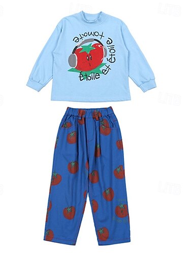  Unisex Jungen Mädchen 3D Karikatur Sport-Outfit Trainingsanzüge Sweatshirt-Set Langarm Frühling Herbst Täglich Brautkleider schlicht Komfort kinderkleidung 4-12 Jahre Rundhalsausschnitt Outdoor