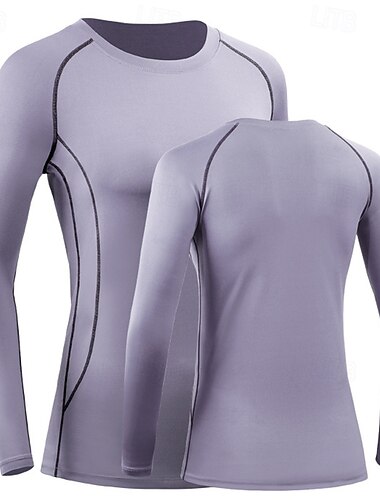  Mujer Camiseta Running Manga Larga Camiseta Casual Ropa Deportiva Otoño Transpirable Secado rápido Entrenamiento de gimnasio Corriendo Paseo Ropa de deporte Ropa de Deporte Color sólido Negro Blanco