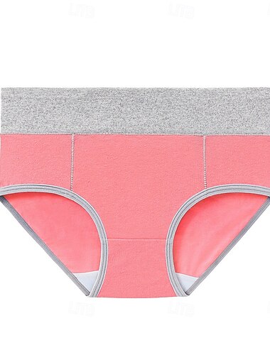  Damen Basic Höschen 1 Stk. Unterwäsche schlicht klassisch reine Farbe mittlere Taille Übergröße geschlechtsneutral hellblau schwarz weiß M L XL Home Outfits