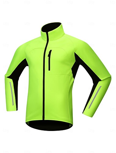  Herren Fahrradjacke Radjacke Windschutz Fleecejacke Winter warm Fleece-Futter Windundurchlässig Atmungsaktivität Fahhrad Trainingsanzug Windbreaker Windjacke Schwarz Grün Fahrradbekleidung