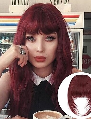  Stirn-Pony Glatt Synthetische Haare Damen