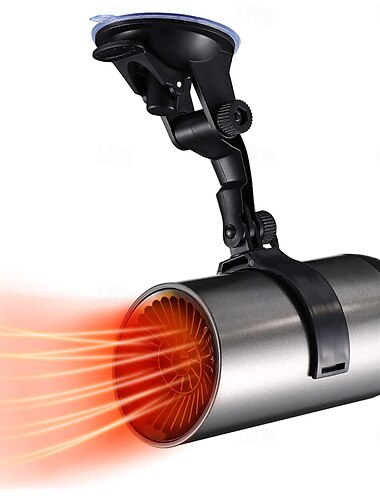  12 V/24 V Auto-Heizlüfter, Auto-Heizlüfter, 2-in-1, Auto-Defogger, Defroster, Schnellheizung, elektrischer Auto-Heizlüfter mit Halterung, tragbarer Mini-Antibeschlag-Stecker für Zigarettenanzünder