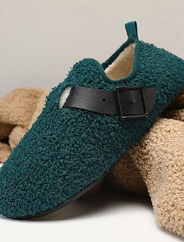  Warme Herren-Hausschuhe aus Sherpa-Fleece mit verstellbarer Schnalle – gemütliche Winter-Hausschuhe