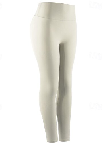  Damen Yogahose Yoga-Leggings Seitentaschen Bauchkontrolle Po-Lifting Hohe Taille Yoga Fitnesstraining Pilates Strumpfhosen Hellgelb Schwarz Leicht Grün Spandex Herbst Sport Sportkleidung Dehnbar